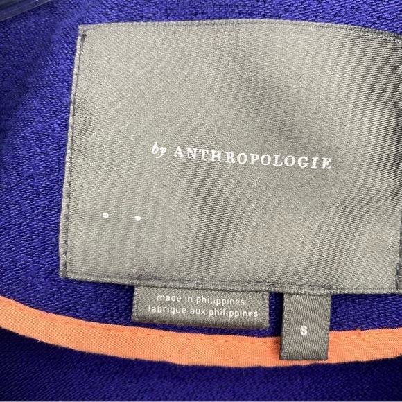 Anthropologie by Anthropologie Navy Blue Wellesley Pleated Pea Coat size S - Picture 6 of 11